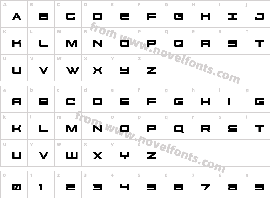 Future Forces TitleCharacter Map