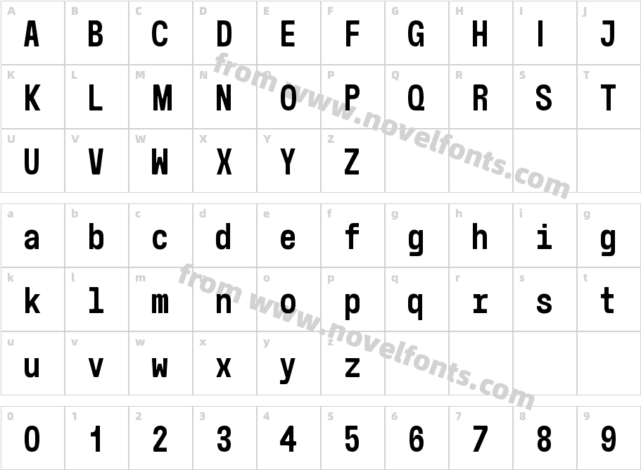 Alfredino Semirounded SemiroundedCharacter Map