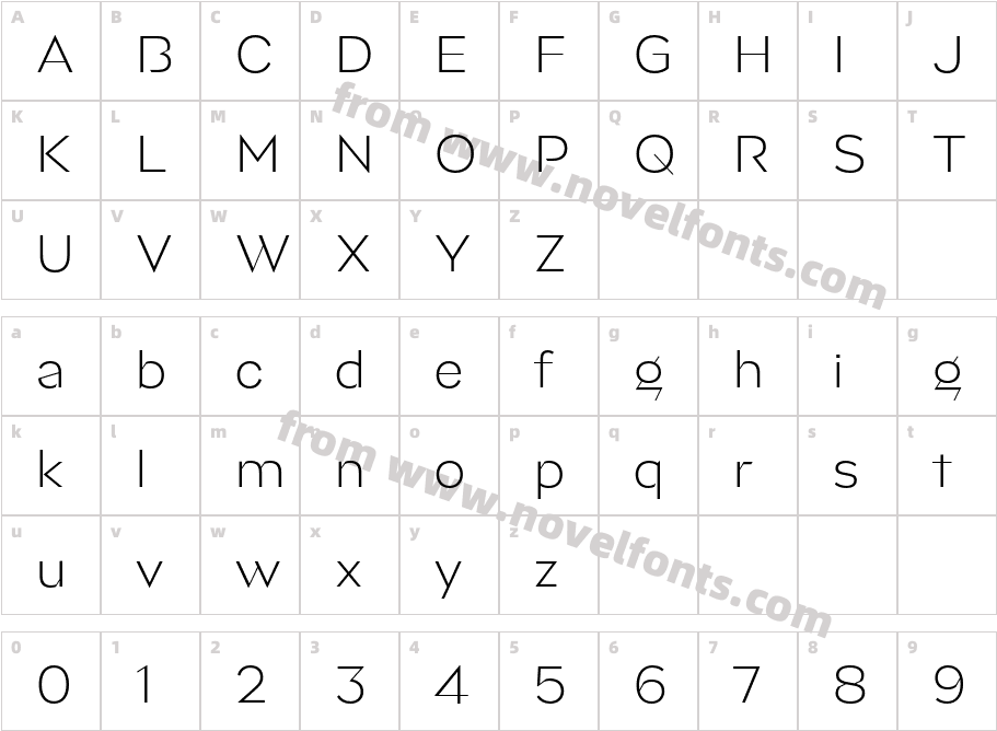 Aligne Trial Extra LightCharacter Map