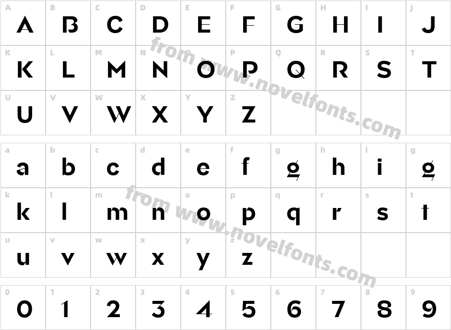 Aligne Trial SemiboldCharacter Map