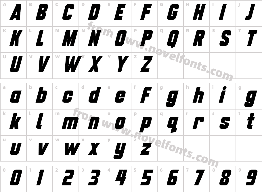 Future Friends ItalicCharacter Map