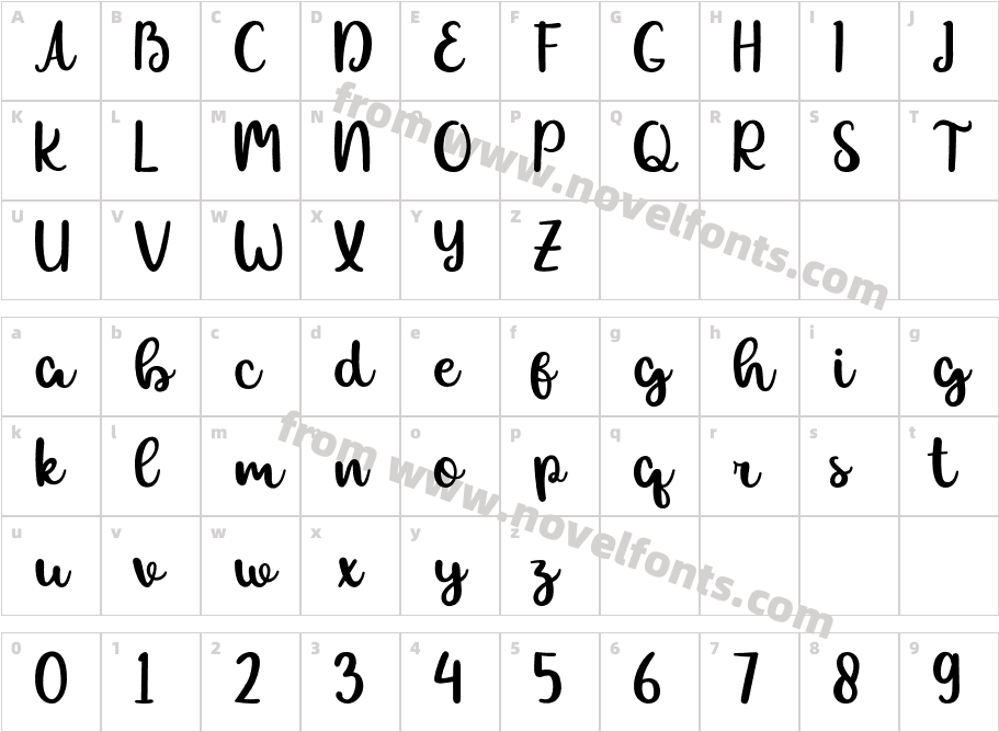 Allexa RegularCharacter Map