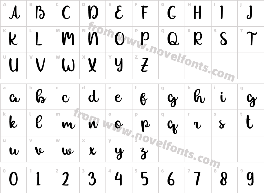 Allexa RegularCharacter Map