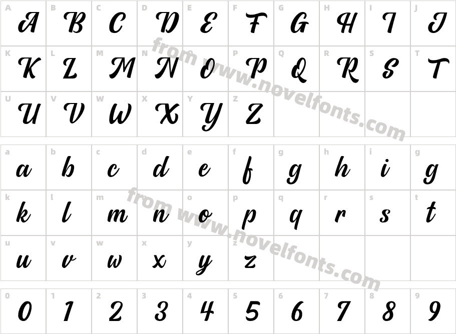 Allora RegularCharacter Map