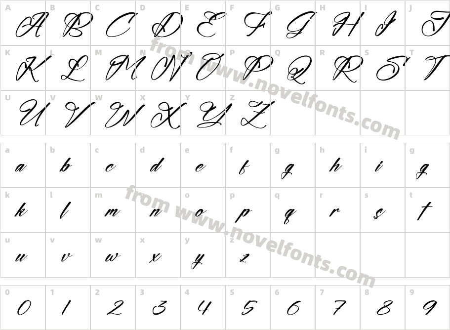 Alodinya Silvestte ItalicCharacter Map