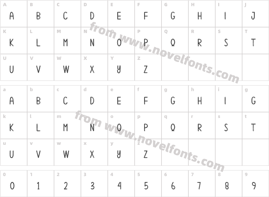 Alphabet RegularCharacter Map