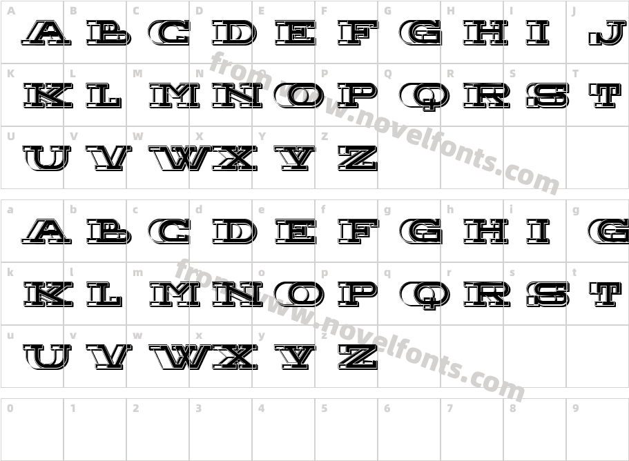 Future Zing Shadow RegularCharacter Map