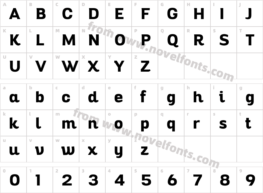 Altair Extra BoldCharacter Map