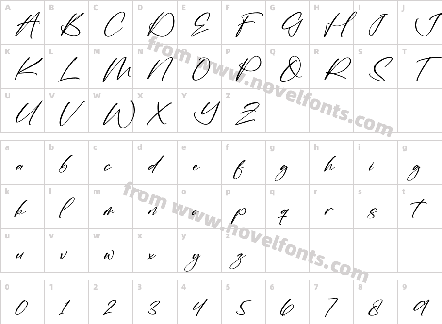 Amanitha ItalicCharacter Map