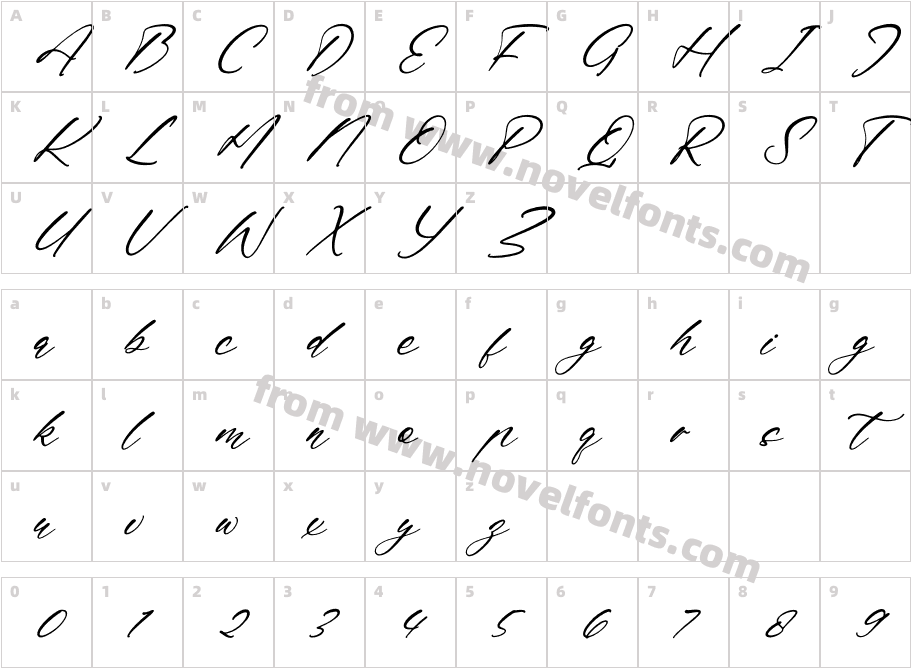 Amelistta Rooshery ItalicCharacter Map