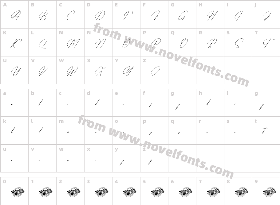 Amfenthari DEMO VERSION ItalicCharacter Map