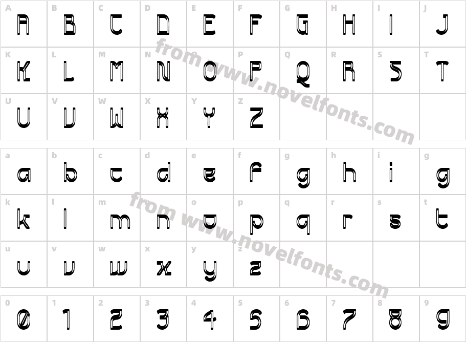 Futurex DropshaftCharacter Map