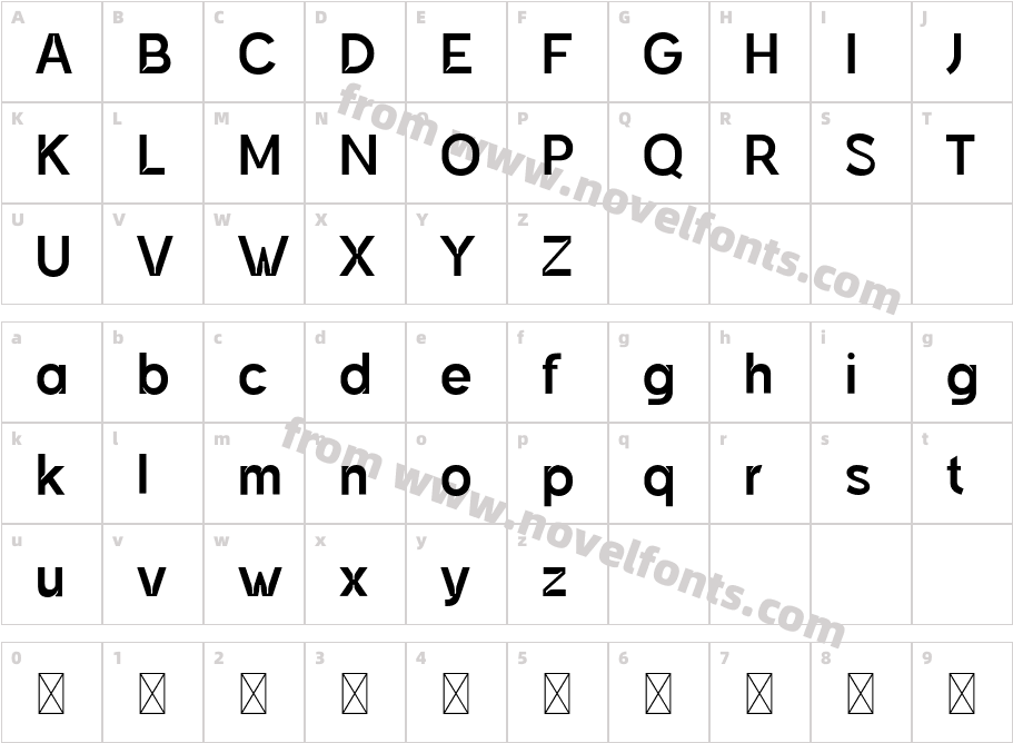 Amidone GroteskCharacter Map