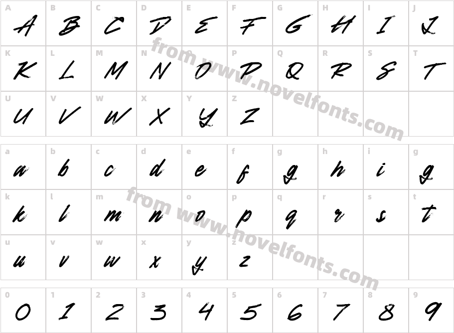 Amnesty ScriptCharacter Map