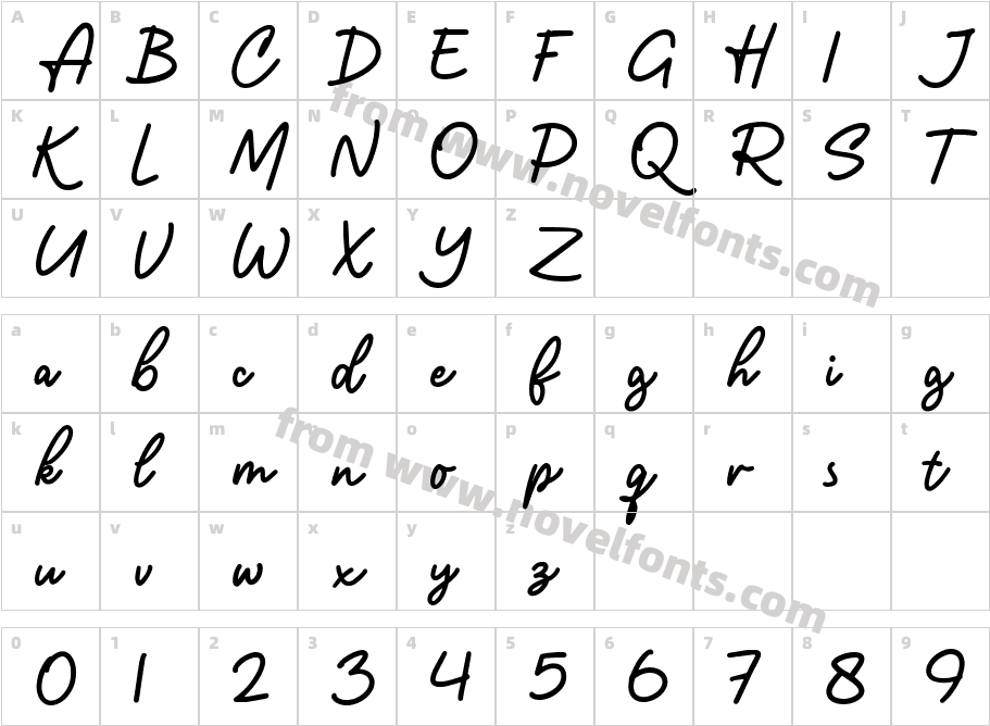 Amterina RegularCharacter Map