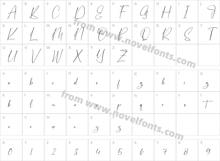 Anchestra ItalicCharacter Map