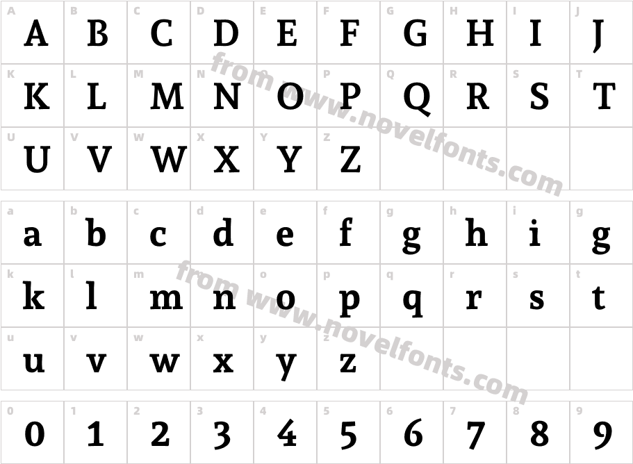 Andada Pro Extra BoldCharacter Map