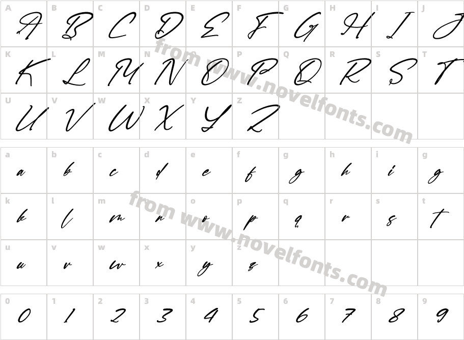 Andolamtte ItalicCharacter Map