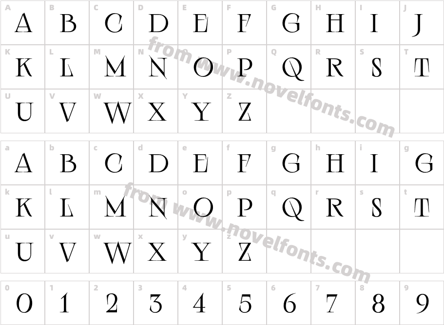 Angst Normal SerifCharacter Map