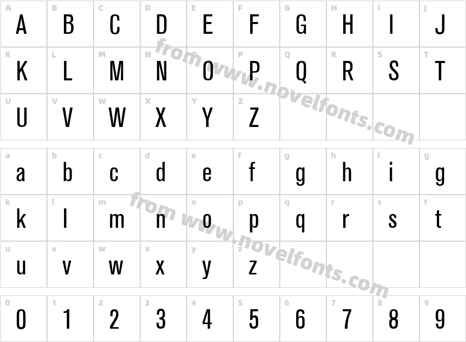 AkzentCond-Regular DBCharacter Map