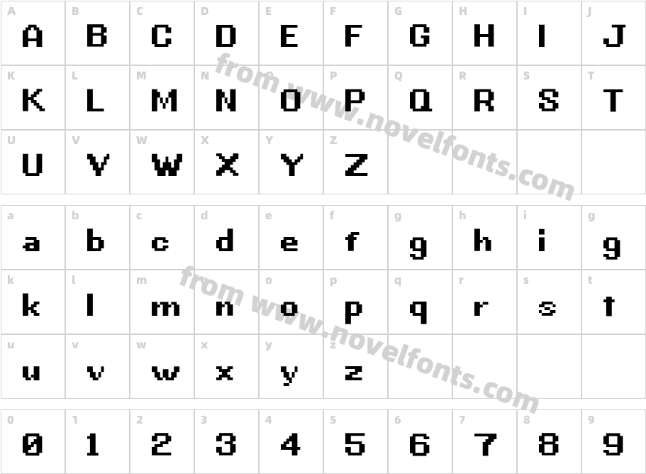 G.B.BOOTCharacter Map