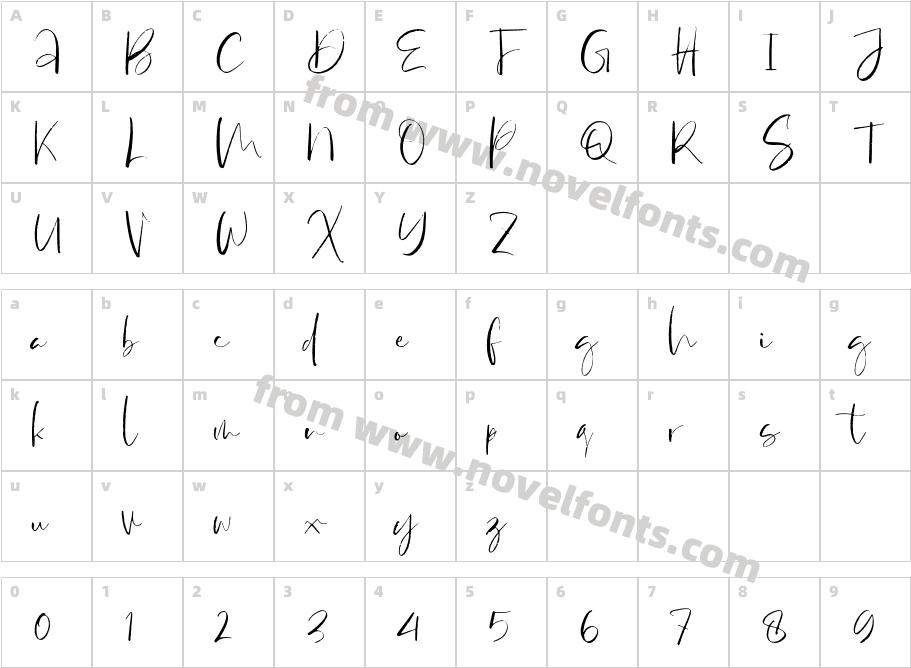 Antosan RegularCharacter Map