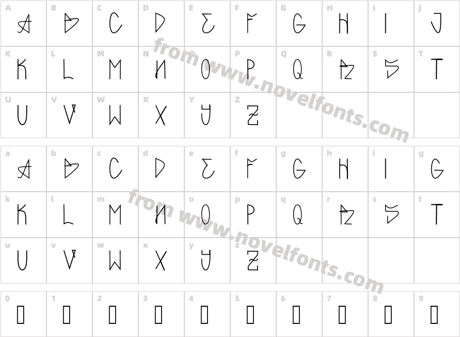 GARBAGE MEDIUMCharacter Map