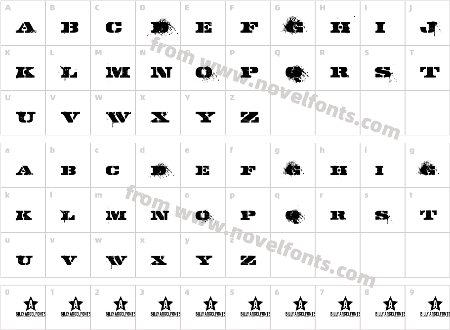 GASMASKCharacter Map