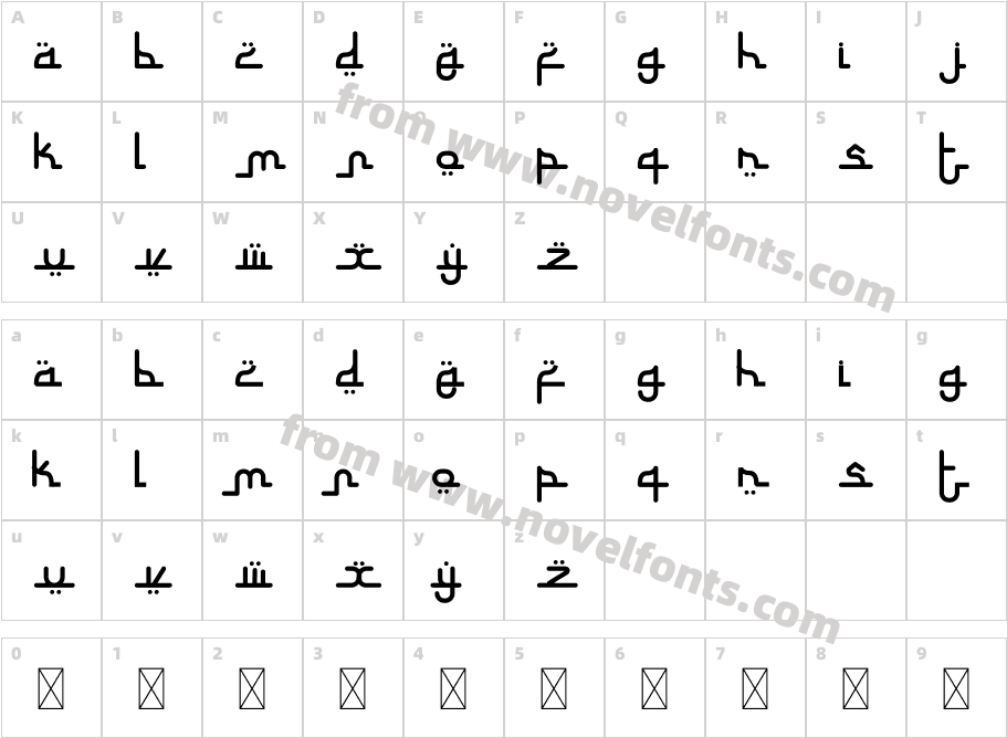 Ar Risalah RegularCharacter Map