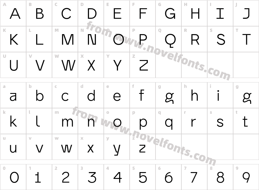 Archiv Grotesk Trial Regular TrialCharacter Map