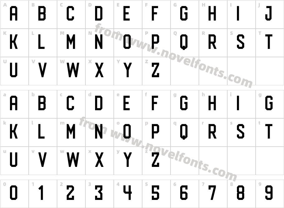 Areno RoundedCharacter Map