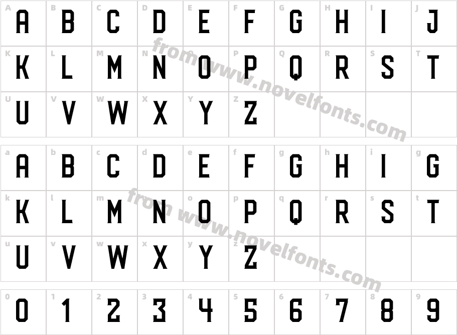 Areno Serif RoundedCharacter Map