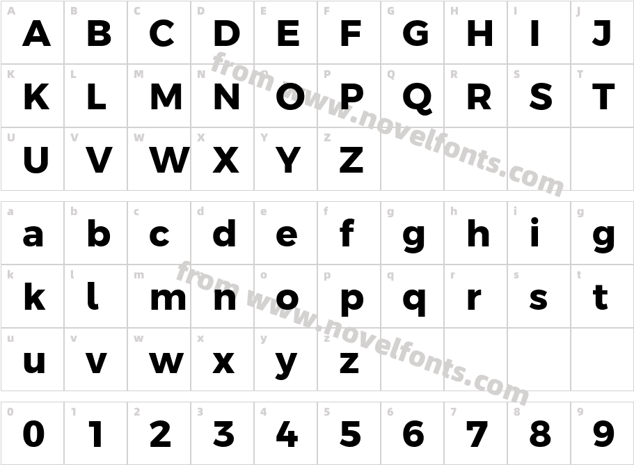 Argentum Sans BoldCharacter Map