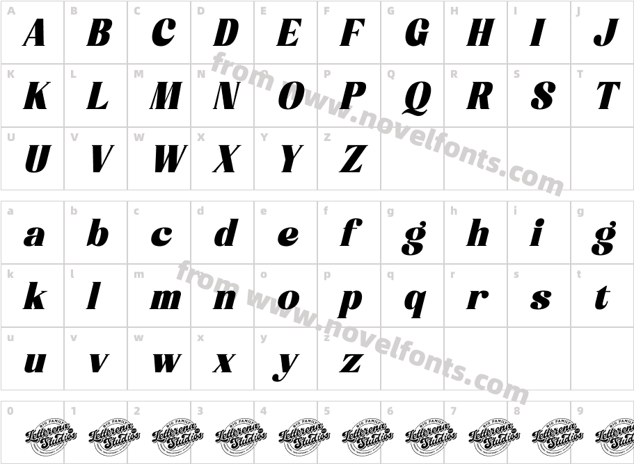 Arthur Matilde DEMO VERSION ItalicCharacter Map