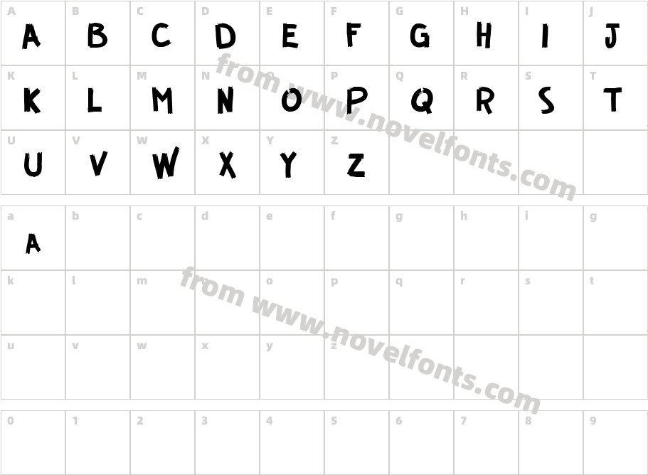 GUERRILLA FONTCharacter Map