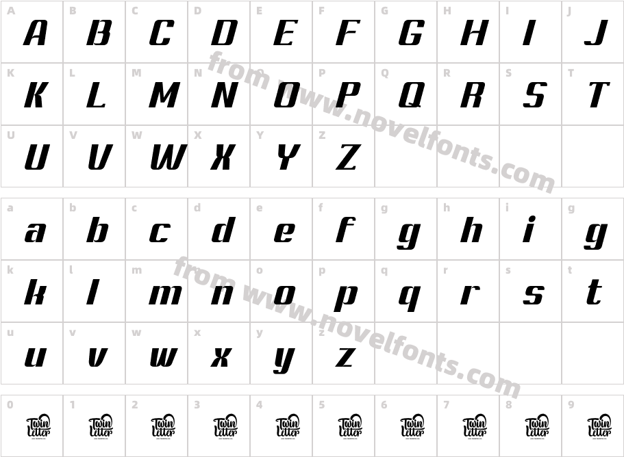 Ashety Personaluse Ext Bd SlantCharacter Map