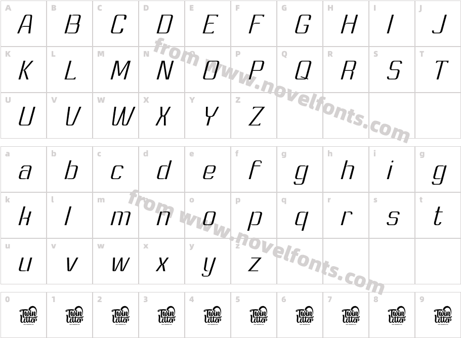 Ashety Personaluse Ext Lt SlantCharacter Map