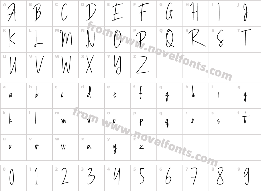 Ashytha RegularCharacter Map