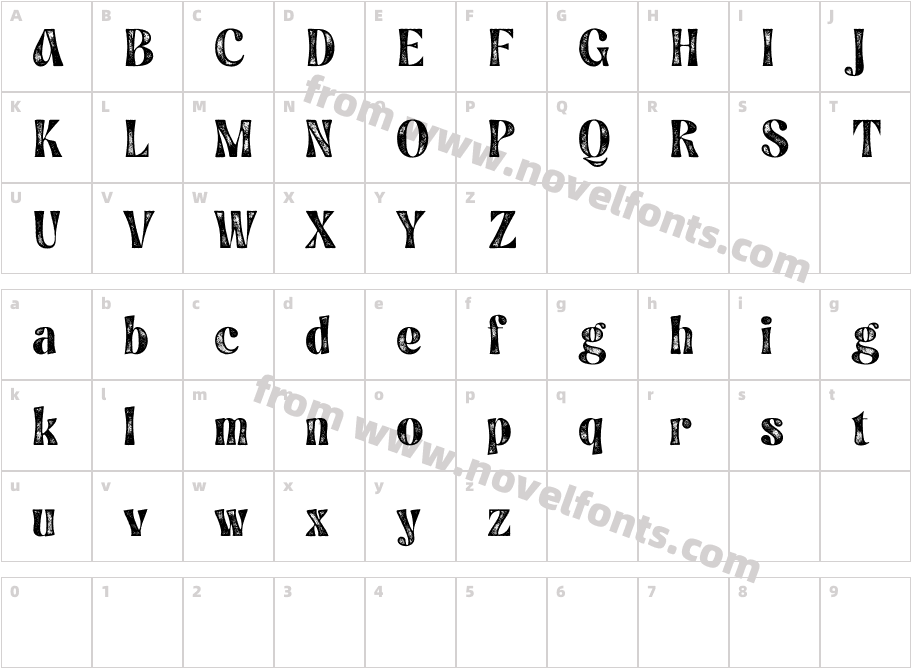 Askey Vintage Demo StampCharacter Map