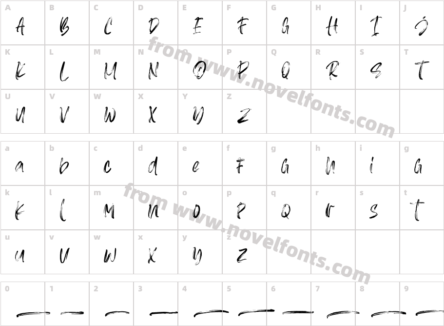 Asteriska Personal UseCharacter Map