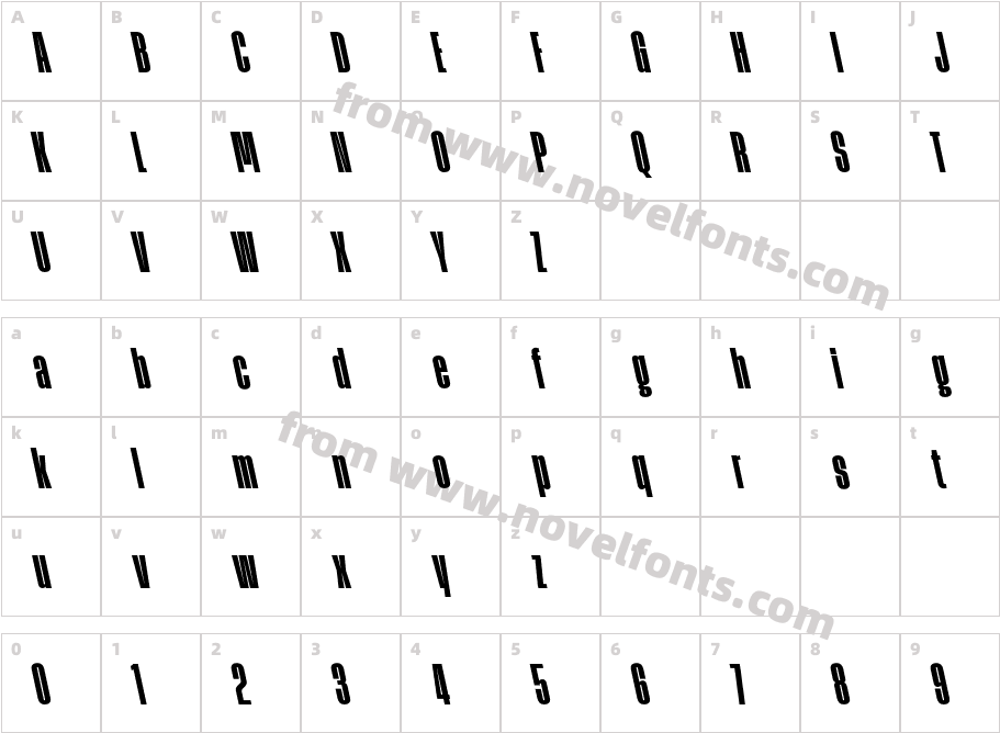 At Slam X Cnd TRIAL Black BackslantCharacter Map