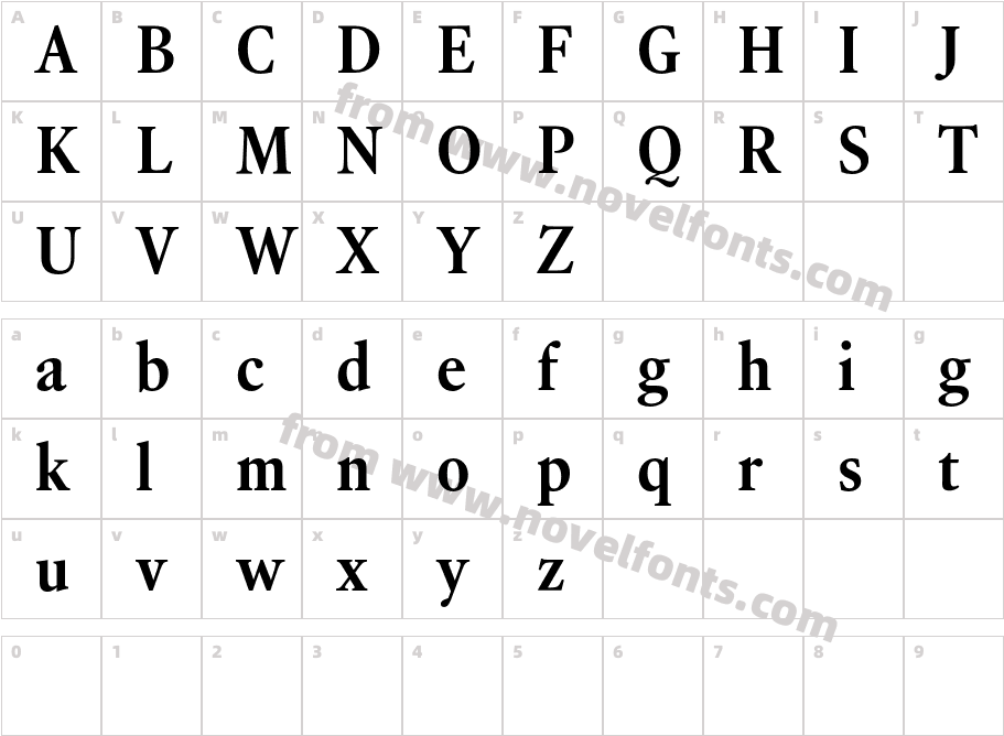 Atacama Trial Condensed BoldCharacter Map