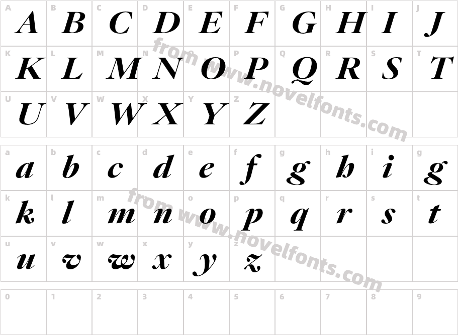 Atacama Trial Ex Blk Contrast ItCharacter Map