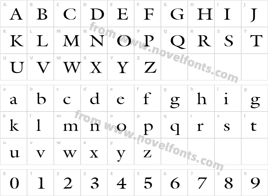 Galant Wide NormalCharacter Map