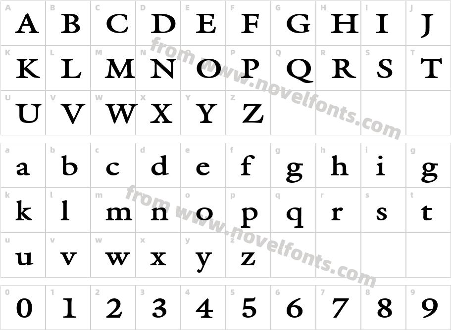 Galant WideCharacter Map