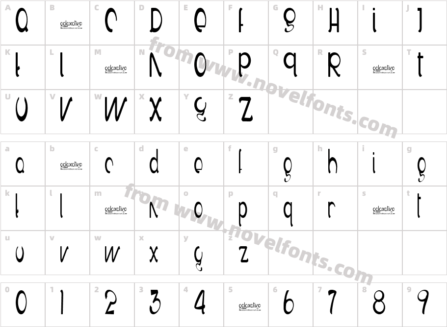 Galaxative towerCharacter Map