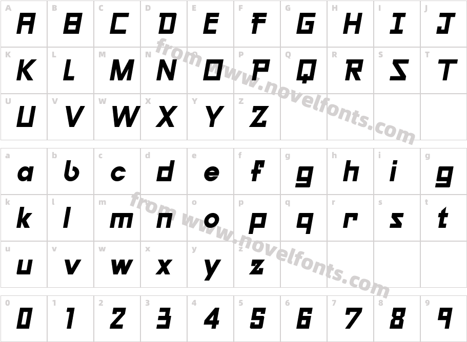 Galiver Sans Obliques BoldCharacter Map