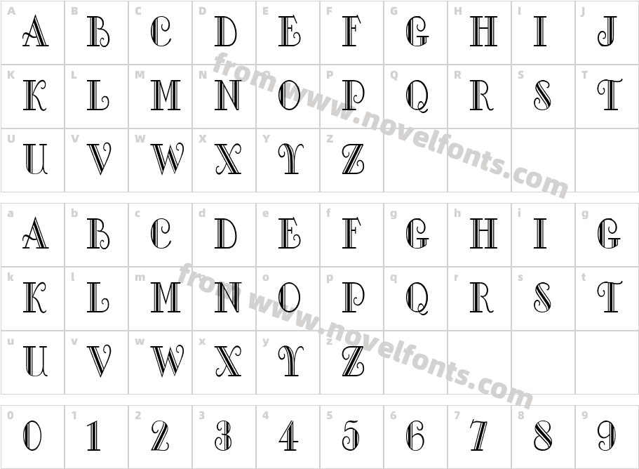 Gallery Condensed NormalCharacter Map