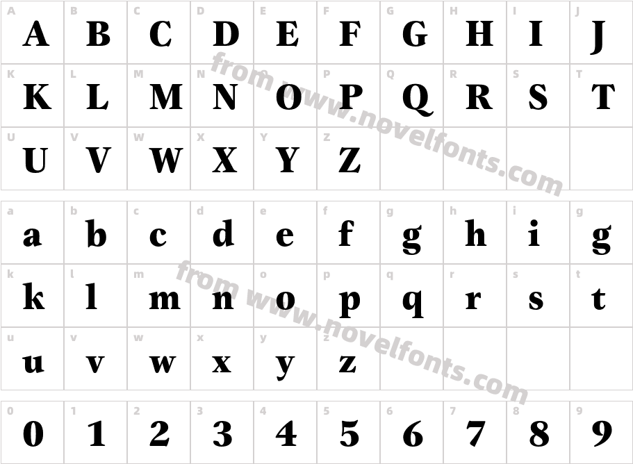 Gamma ITC Std BlackCharacter Map