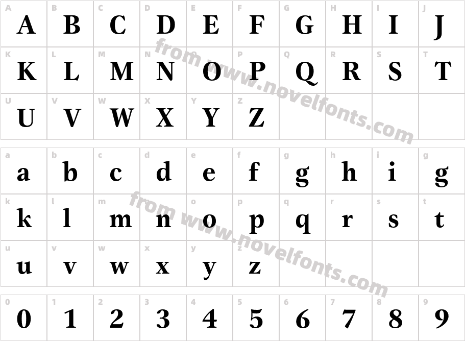 Gamma ITC Std BoldCharacter Map